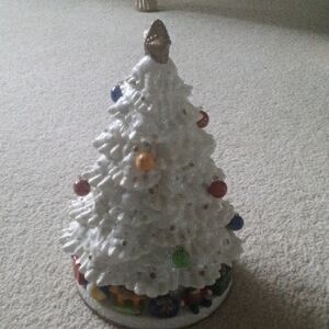 White Porcelain Christmas Tree By Avon
